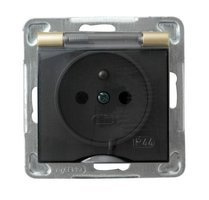 Ospel IMPRESJA Gniazdo bryzgoszczelne z uziemieniem IP44 dymne