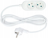 Przedłużacz 2 gniazda 1,5mb z przewodem 3x1mm biały