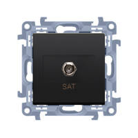 Gniazdo antenowe typu „F” pojedyncze SIMON 10 czarny