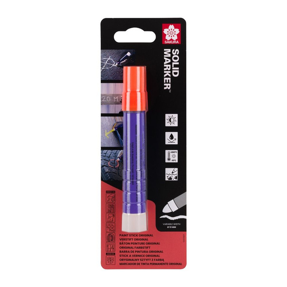 Neonowy wytrzymały marker Solid - pomarańczowy, farba w markerze