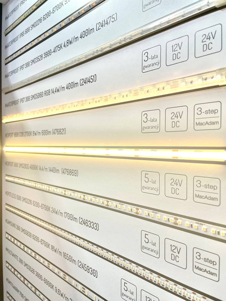 Taśma led COB ciągłe światło PRIME 576 LED/1m 24V RGB 10W