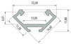 Profil do taśmy led typ C inox narożny 2mb
