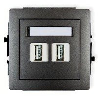 Karlik Deco Mechanizm gniazda podwójnego 2xUSB-AA
