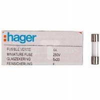 Wkładka bezpiecznikowa szklana F 5x20mm 4A HAGER