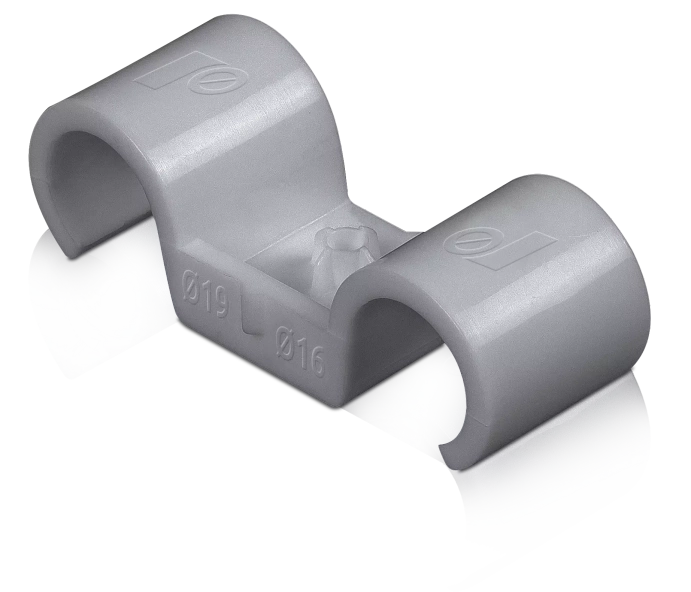 Rawlplug Uchwyt do rurek podwójny 2x U-20 posadzkowy wzmocniony