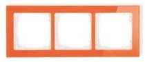 Karlik Deco Ramka uniwersalna 3-krotna - efekt szkła (ramka: pomarańczowa; spód: