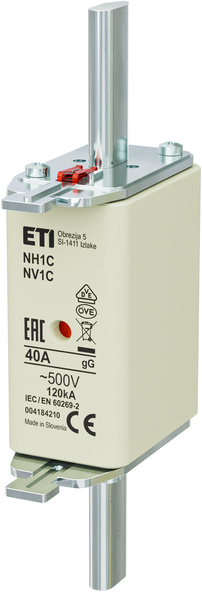 Wkładka bezpiecznikowa NH1 40A gG 500V WT-1C