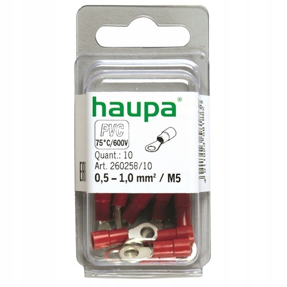 HAUPA Końcówka oczkowa DIN 0,5-1,0 M5 260258/10/B
