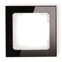 Karlik Deco Ramka  1-krotna - efekt szkła ramka: czarna; spód: biały