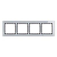 Karlik Deco Ramka uniwersalna 4-krotna - efekt szkła ramka: szara; spód: grafit