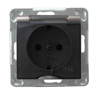 Ospel IMPRESJA Gniazdo bryzgoszczelne z uziemieniemschuko IP-44 wieczko przezroc