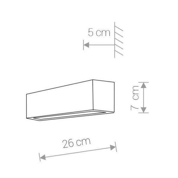 Nowodvorski Oprawa ścienna STRAIGHT WALL XS biały