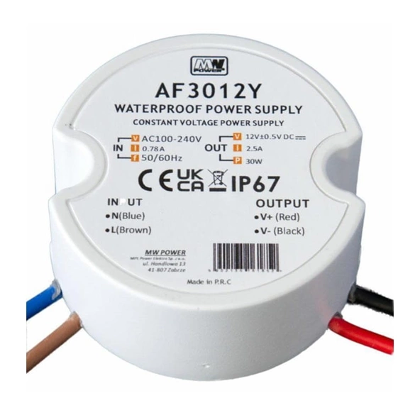 Zasilacz do led 30W do puszki 12V DC