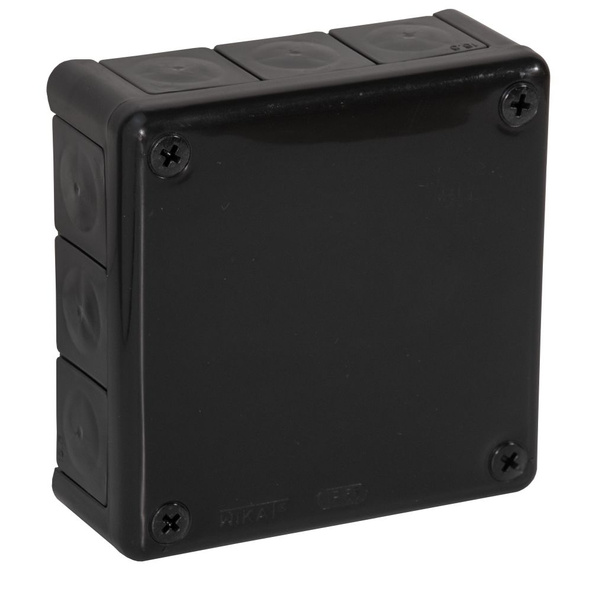 ViPlast puszka natynkowa czarna IP55 118x118x46 051-05