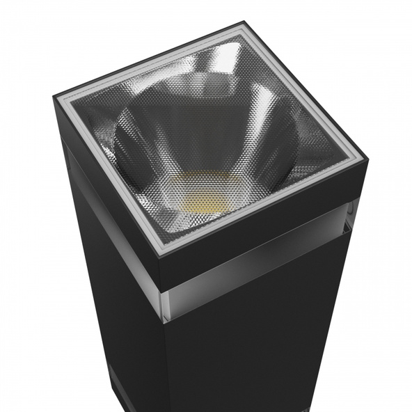 Oprawa oświetleniowa elewacyjna kwadrat Torre Ring 18W CCT Czarna