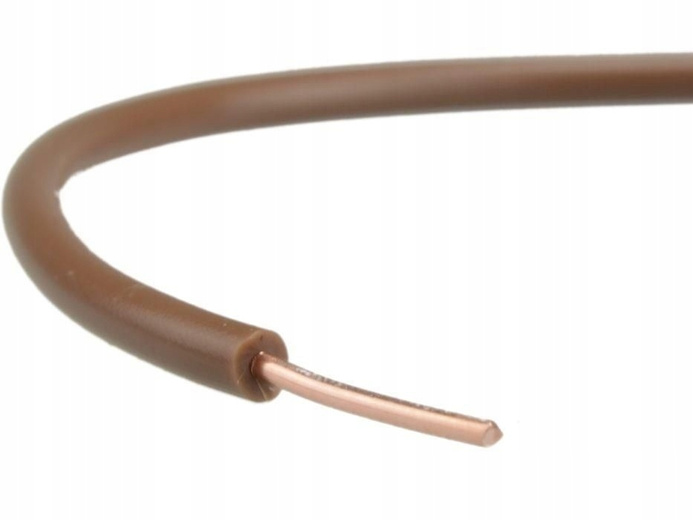 Przewód DY10 H07V-U brązowy