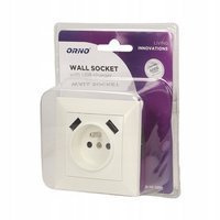 Gniazdo elektryczne z ładowarką USB OR-AE-13112