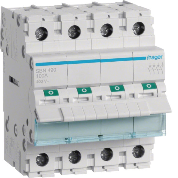 Hager Rozłącznik izolacyjny 4P 100A