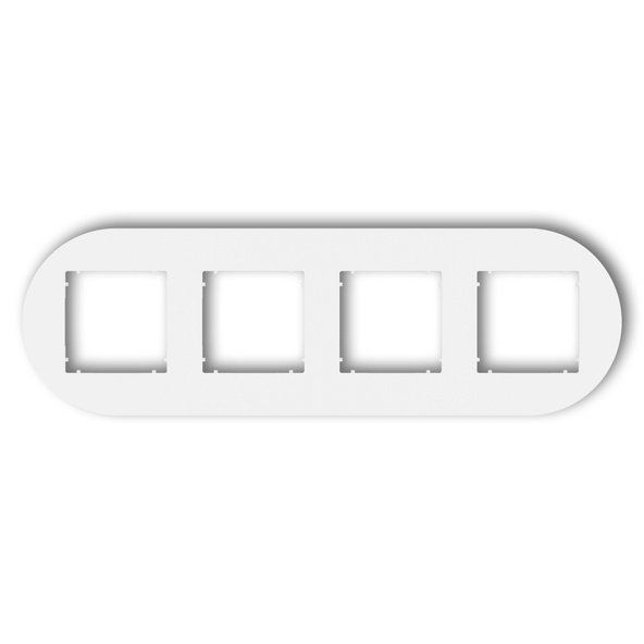 Karlik MINI biały MRTO-4 Ramka okrągła czterokrotna