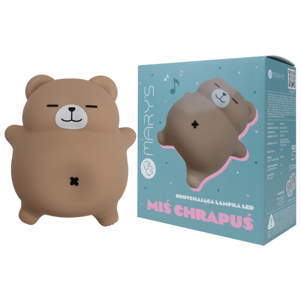 Oddychająca lampka LED Miś Chrapuś