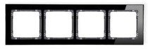 Karlik Deco Ramka 4-krotna - efekt szkła (ramka: czarna; spód: grafit)