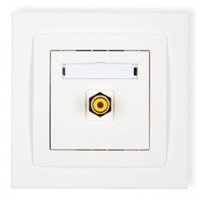 Karlik Deco Gniazdo pojedyncze RCA (typu cinch - żółty, pozłacany)