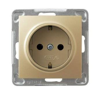 Ospel IMPRESJA Gniazdo pojedyncze z uziemieniem schuko
