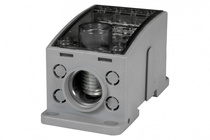 Blok rozdzielczy LKN 400A (1x185 / 4x16 - 2x35,1x25,4x16,4x10) - szary Al/Cu