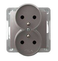 Ospel IMPRESJA Gniazdo podwójne z uziemieniem