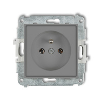 Karlik MINI szary mat 27MGP-1Z Gniazdo pojedyncze do ramki