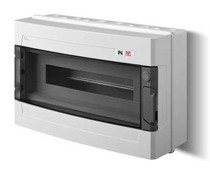 Rozdzielnica n/t RN 19 mod N+PE IP40 drzwi transparentne