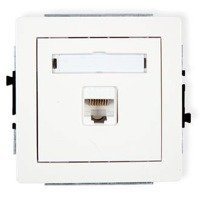 Karlik Deco Mechanizm gniazda komputerowego pojedynczego 1xRJ45, kat. 6, 8-styko