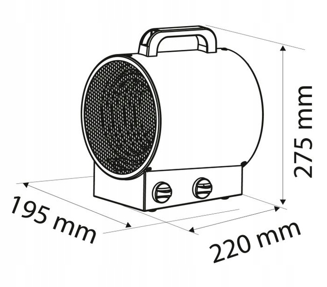 NEO Nagrzewnica elektryczna 3kW przemysłowa