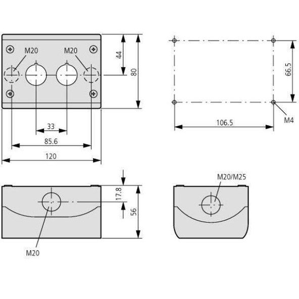 EATON Obudowa kasety podwójna IP67 M22-I12 216537