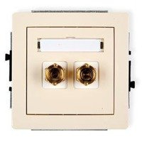 Karlik Deco Mechanizm gniazda głośnikowego pojedynczego (typu banan - czerwony i