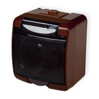 JUNIOR Gniazdo pojedyncze 2P+Z (klapka dymna)