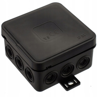 ViPlast puszka natynkowa czarna IP54 75x75x41 035-05