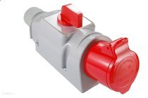 Tarel gniazdo siłowe 16A 5P z wyłącznikiem L-O-P IP44