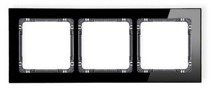 Karlik Deco Ramka 3-krotna - efekt szkła (ramka: czarna; spód: grafit)