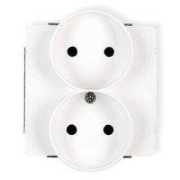 Karlik Deco gniazdo podwójne do ramki bez uziemienia DGPR-2