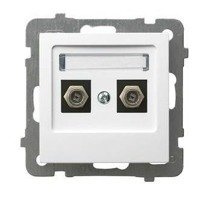 Ospel AS Gniazdo antenowe typu F podwójne