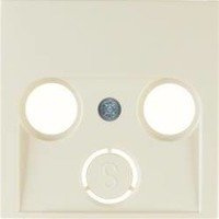 Berker B.Kwadrat krem Plakietka do gniazdka antenowego 2 i 3 wyjściowego