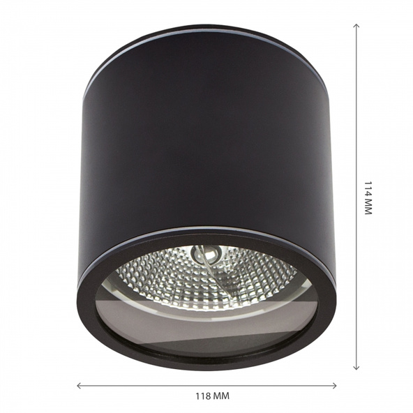 Oprawa oświetleniowa CHLOE AR111 natynkowa GU10 czarna