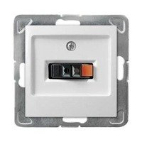 Ospel IMPRESJA biały Gniazdo głośnikowe pojedyncze