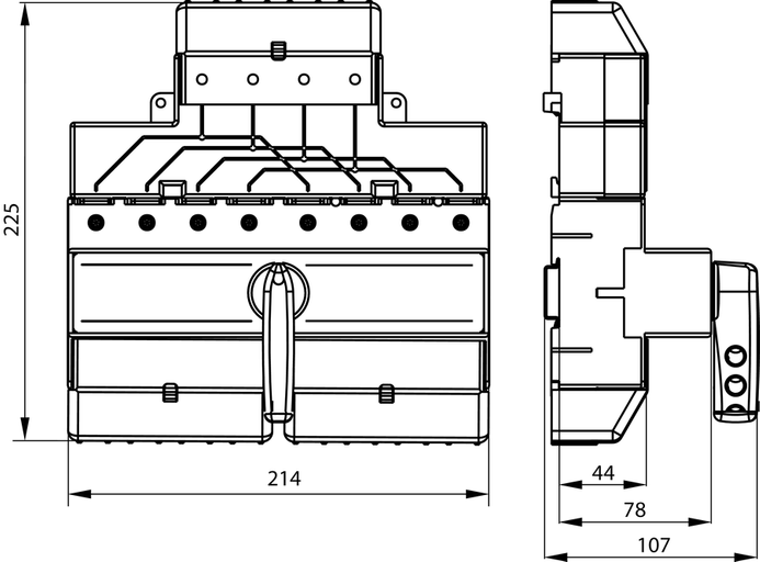 Spamel Przełącznik źródła zasilania 125A PRZK-4125\W02