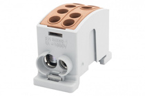 Zacisk HLK 125A-2 (1x35,1x25 / 1x35,1x25) - brązowy F2.0371