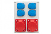 Rozdzielnica budowlana erbetka R-240 gn. 16A 5p, 32A 5p, 4x230V (F3.0100)