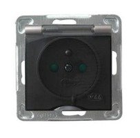 Ospel IMPRESJA Gniazdo bryzgoszczelne z uziemieniem IP-44 z przesłonami torów pr