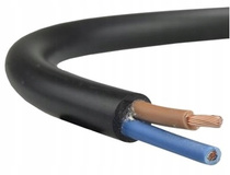Przewód OMY 2x1 300/300V czarny