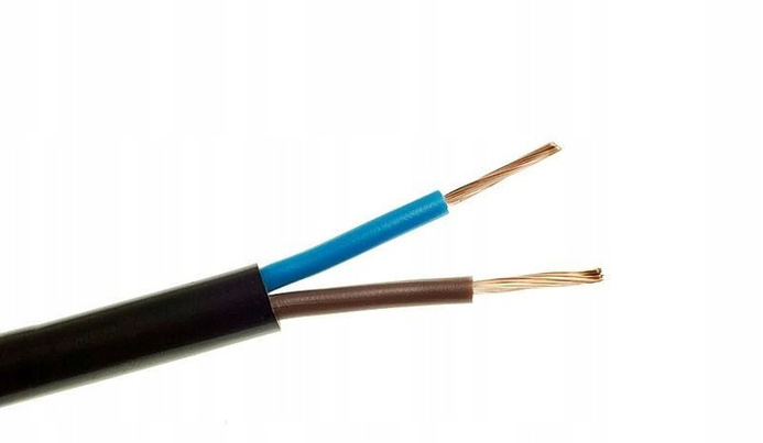 Przewód OMYp 2x0,75 300/300V czarny